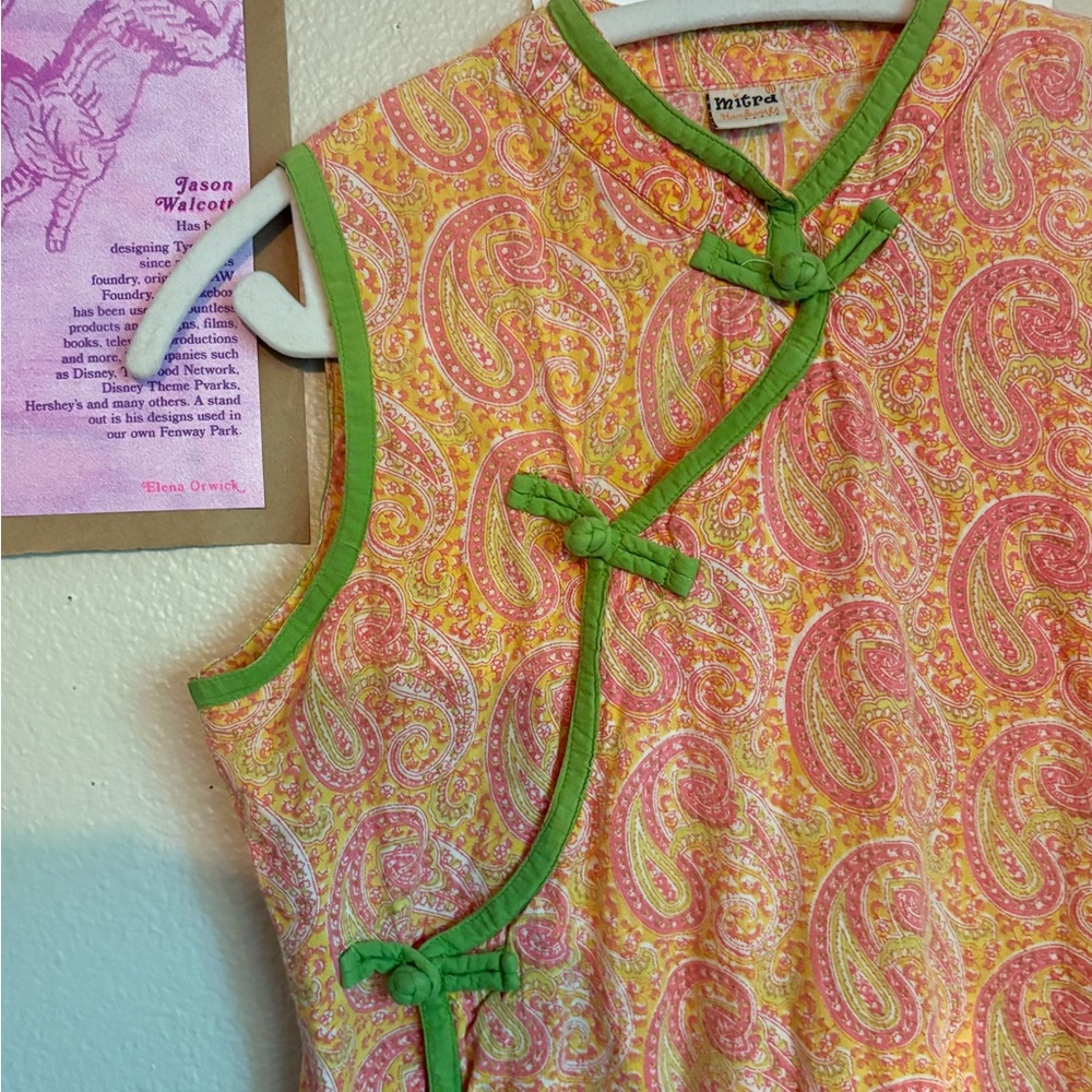 Vintage Mitra handwork’s Qipao style dress M